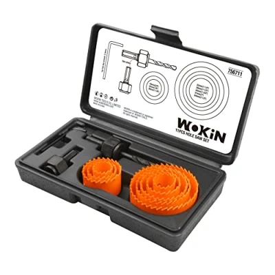 Image of ebuyerfix wokin 11 Pcs Hole Saw Set, Bimetal Universal (Wood, Metal, Plastics) Circular Drill Set With Arbor &amp; Hard Case 19 64mm