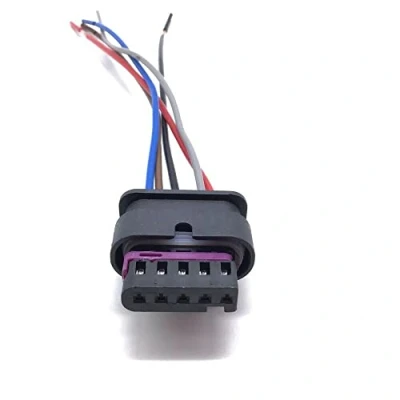 Image of Mass Air Flow Sensor MAF Harness 5 PIN Connector Wire 4F0973705 for VW Audi