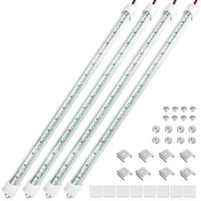 Image of Linkstyle 4PCS 12V LED Interior Light Bar, 48 LEDs with Switch, 6500K Slim Strip Lighting for Car Truck RV Boat Cabinet
