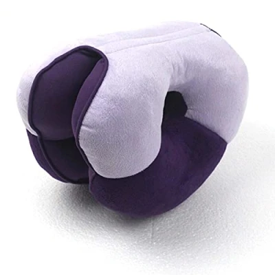 Image of Memory Foam Sit Bone Relief Cushion with Two Holes Orthopedic Seat Socket for Butt Lower Back Hamstrings Hips Ischial Tuberosity Coccyx