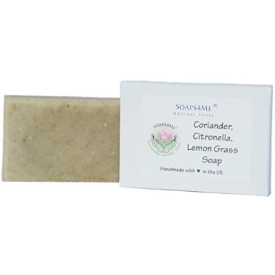 Image of ATTIS Coriander, Citronella &amp; Lemon Grass Natural Handmade Soap 100g Vegan with Shea Butter, Aloe Vera gel and Lemongrass Essential Oils