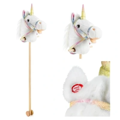 Image of Toyrific TY4657UN WH Unicorn Hobby Horse, White