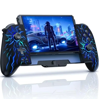 Image of Switch Controller for Nintendo, Wireless Pro with Back Buttons, 1000mAh Programmable, Wake up, Vibration &amp; Turbo Function Switch/OLED Console(Flame)