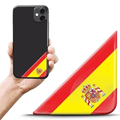Image of Biomar Labs® 2 x 3D Domed Silicone Badge Stickers Decal Emblem Number Plate Car Motorcycle Helmet Spain Spanish National Flag F 164
