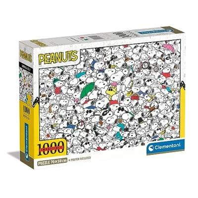 Image of Clementoni 39804 Impossible Puzzle Peanuts Jigsaw 1000 Pieces, For Adults, Comic Puzzle, Difficult Made In Italy