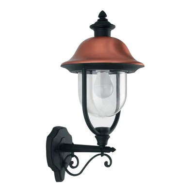 Image of VENEZIA Outdoor UP Wall Lanterns Black, IP44 29x52.5x25cm