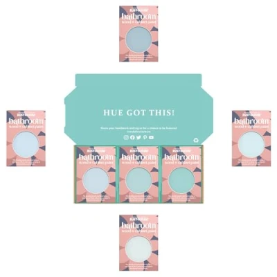 Image of Rust Oleum Bathroom Cabinet Paint in Matt Finish Soft Blues Tester Box