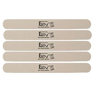 Image of 5x 180/240 White Grit Eu Pro Nail file high Salon quality emery boards Made in Germany (10x)