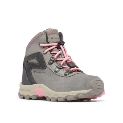 Image of Columbia Unisex Kids Newton Ridge Amped mid rise hiking boots, Black (C Stratus x Pink Orchid), 7 UK