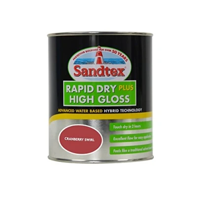 Image of Sandtex Retail Rapid Dry Plus High Gloss Cranberry Swirl 0.75 L