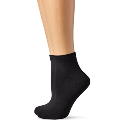 Image of DIM Women&#039;s Soft Second Skin Effect x2 Socks, Black, One Size