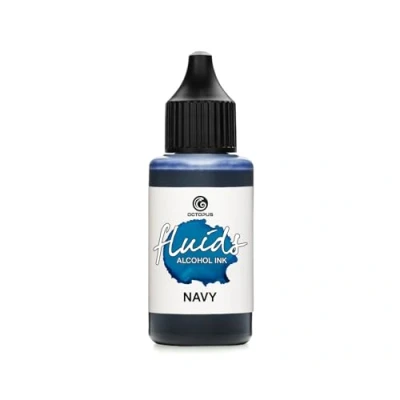 Image of Octopus 30ml Fluids Alcohol Ink Navy for fluid art and resin, blue
