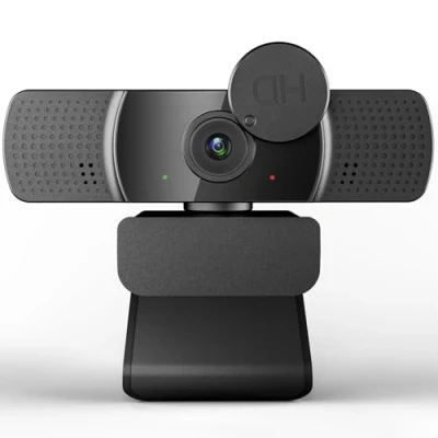 Image of YIMONA Webcam for PC with Microphone 2K FHD Privacy Cover &amp; Mounts, Plug and Play USB Web Camera Desktop Laptop Conference, Zoom, Skype, Facetime, Windows, Linux, macOS