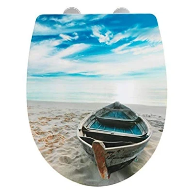 Image of WENKO Tapa de WC Boat, Multicoloured, 41 x 46 6