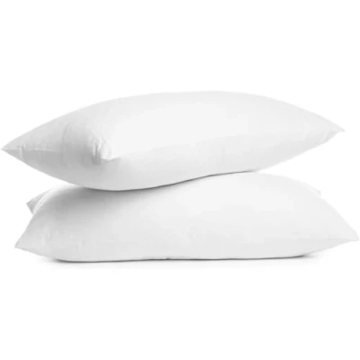Image of CHILIMILII set of 2 or 4 Hollow Fibre Pillows Bounce Back Extra Filled Bed 50x75cm Hotel Quality for Side, &amp; Stomach Sleepers (2)