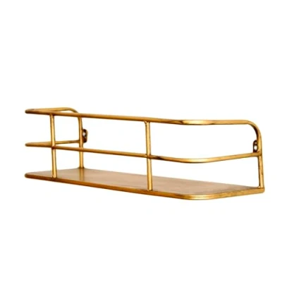 Image of Darthome Ltd Industrial Gold Bathroom Wall Shelving Shelf Storage Display Unit