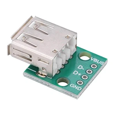 Image of USB Breakout Board, 10Pcs Type A Board Female to DIP Adapter 2.54mm Pitch Header Connector