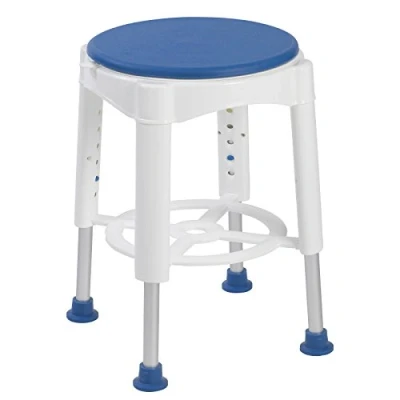 Image of Round Shower &amp; Bath Stool, With Swivel Rotating Seat Height Adjustable ECSSROTA