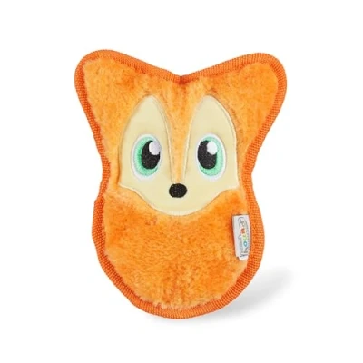Image of Outward Hound Durablez Tough Plush Squeaky Dog Toy, Fox, Orange, XS