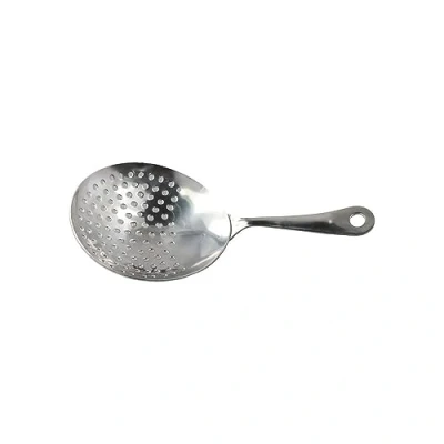 Image of Stainless Steel Julep Strainer Cocktail Spoon for Drink Home Kitchen Bar Fine Mesh Tea Strainers Loose