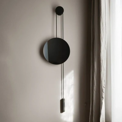 Image of New Works mirror Rise and Shine, black, Ø 45 cm, glass