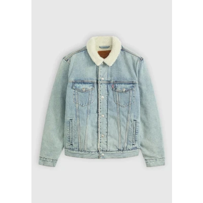 Image of Levi&#039;s Men&#039;s Type 3 Trucker Denim Jacket, Kentucky Blue Sherpa, M