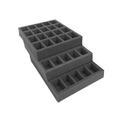 Image of Navara Figure Case Tray Set to carry 60 troops on 25 32mm bases up 50mm tall. compartments 35mm deep, each x 30mm