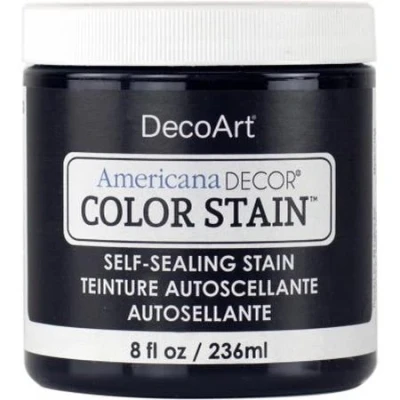 Image of DecoArt Americana Decor Color Stains 8oz Black, 7.23 x 6.98 7.62 cm