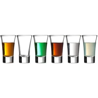 Image of bar@drinkstuff City Shot Glasses 2.4oz / 70ml Set of 6 Fluted Glasses, Shooter