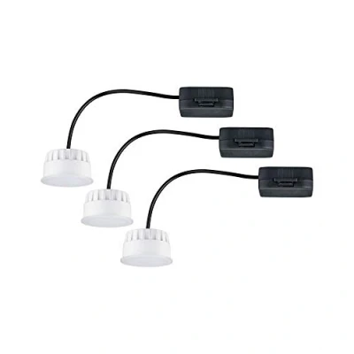 Image of Paulmann 92473 recessed LED luminaire module Choose coin 3 Step Dim piece set round 50mm 3x6W 3x470lm 230V 2700K Satin Ceiling spot Plastic