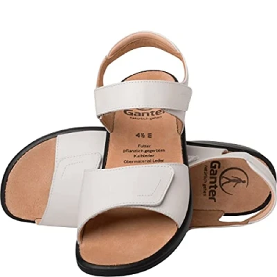 Image of Ganter Women&#039;s Sonnica E, Klettsandale Sandal, Milk, 7.5 UK Schmal