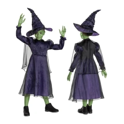 Image of Disguise 167029L EU Elphaba Deluxe (Eu) Fancy Dress Costume, Unisex Children, Solid, Multi