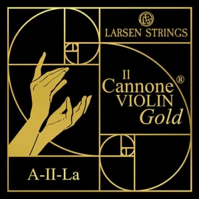 Image of Larsen violin strings Il CANNONE Gold A Soloist aluminium rolled