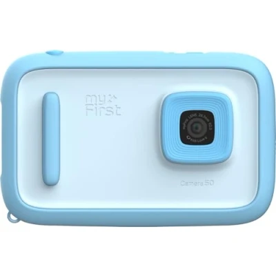 Image of myFirst Camera 50 New AI Editor for Kids&#039; Digital 20MP Photos 1080P Video, Front &amp; Selfie Lens Christmas Birthday Gifts Boys Girls Ages 4 15 Portable Travel (Blue)