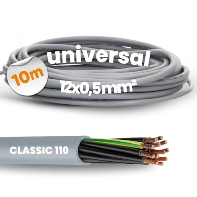 Image of Lapp 1119012 Ölflex Classic 110 PVC Control Cable 12 x 0.5 mm² I Core Sheathed G0.5 with Green/Yellow Protective Conductor 10 Metres