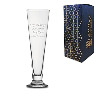 Image of Personalised Engraved 300ml Palladio Beer Glass, Gift Boxed, Perfect for Any Lover