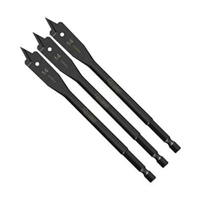 Image of 3 x SabreCut SCRIW14_3 14mm 152mm Impact Rated Flat Wood Spade Bits Compatible with Bosch Dewalt Makita Milwaukee and Many Others