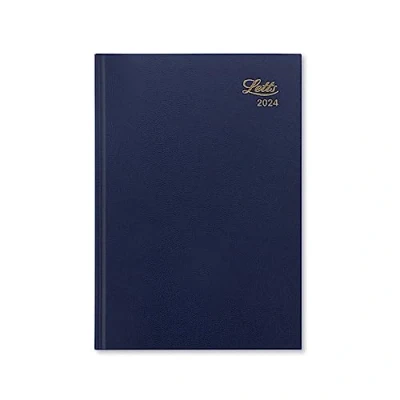 Image of Letts Standard A5 day to a page 2024 diary blue