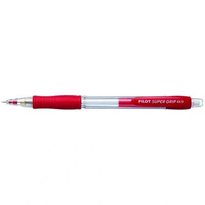 Image of Pilot Super Grip H 185 Mechanical Refillable Pencil 0.5mm Red Trim (Box of 12)