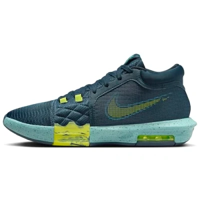 Image of Nike Performance Lebron Witness VIII Basketball shoes, Men&#039;s, Size: 8, Armoury navy green frost bicoastal cyber Textile