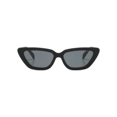Image of KOMONO Tony Carbon Unisex Cat eye Cellulose Propionate Sunglasses for Men and Women with UV Protection Scratch Resistant Lenses