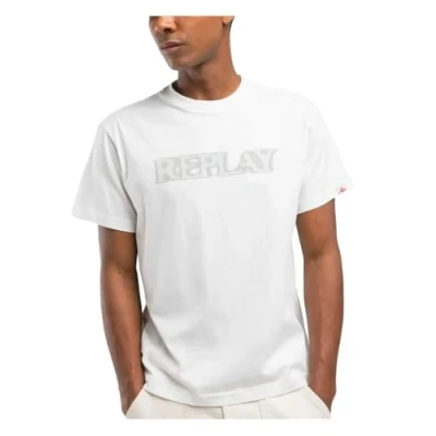 Image of Replay M3059.000.2660 Short Sleeve T Shirt L White