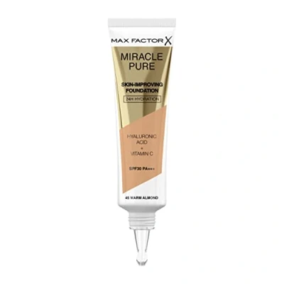 Image of Max Factor Miracle Pure Foundation, Warm Almond 45