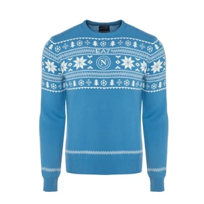 Image of SSC NAPOLI Maglione Natale Sweater, Azure, L