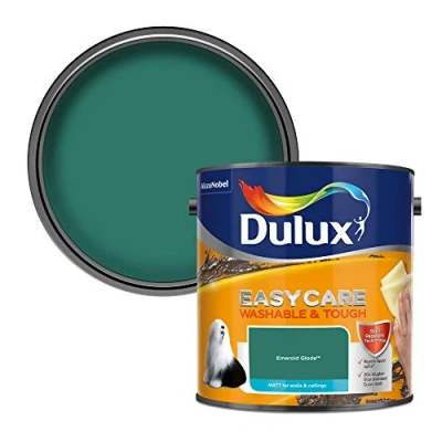 Image of Dulux 5293139 Easycare Washable And Tough Matt Emulsion Paint For Walls Ceilings Emerald Glade 2.5L