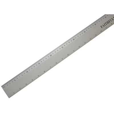 Image of Faithfull FAIRULE1000 Aluminium Ruler, Silver, 1 Metre (39in) 50mm wide