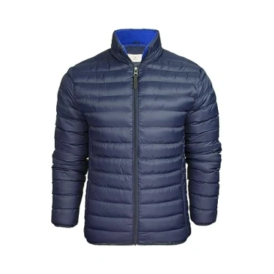 Image of Xact Men&#039;s Funnel Neck Quilted Puffer Jacket (Sky Captain Navy) M