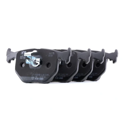 Image of 34216761248 Brake pad set FEBI BILSTEIN 16175 Rear Axle prepared for wear indicator with piston clip BMW: 3 Coupe, 7, Convertible