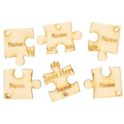 Image of PARTYRAMA.CO.UK Personalised Family &amp; Friends Puzzle Keyrings Pack of 6