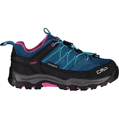 Image of CMP Kids Rigel Low Trekking Shoes WP Walking, Deep Lake Baltic, 1 UK